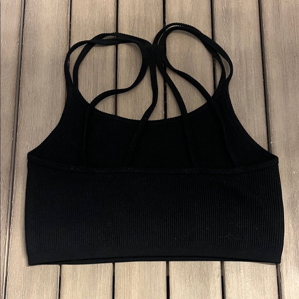 Forever 21 Black Ribbed Sports Bra - Picture 3 of 3